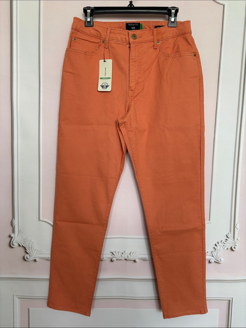 DOCKERS Slim Fit High Rise Dusted Clay Jean-Cut Khakis--NWT--30